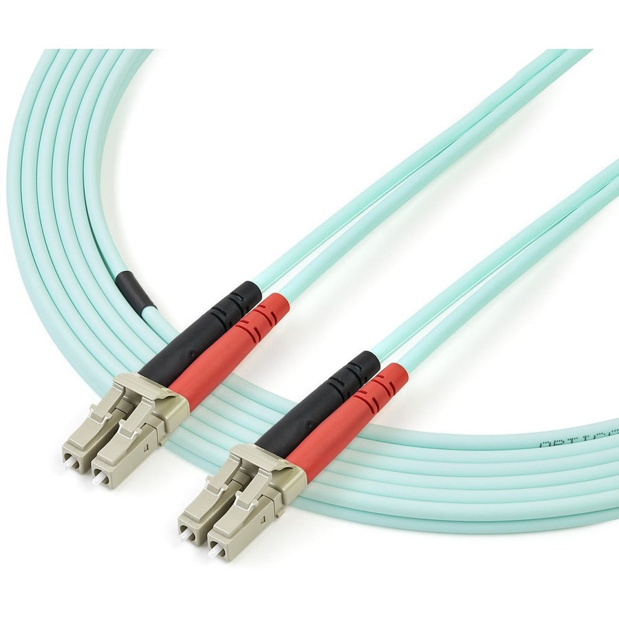 StarTech.com 3m 10 Gb Aqua Multimode 50/125 Duplex LSZH Fiber Patch Cable LC - LC