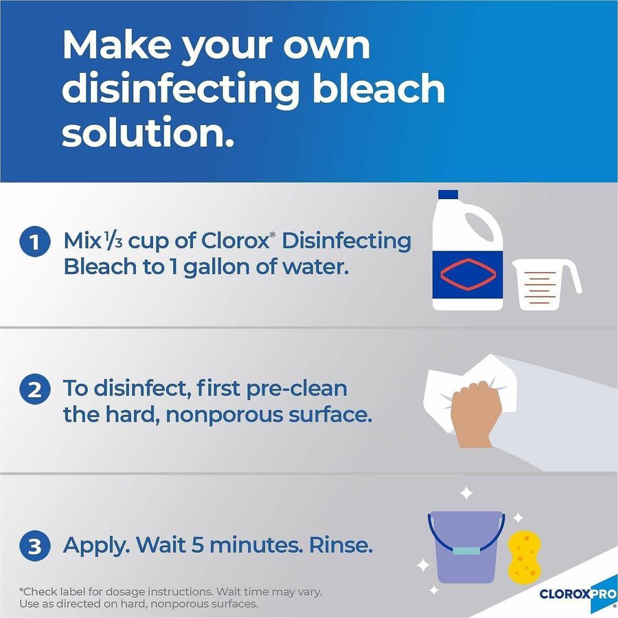 For Laundry - Concentrate - 121 fl oz (3.8 quart) - Recommended For: Germs Remover - Disinfectant, Anti-bacterial - Clear - 3 / Carton