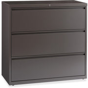 Lorell Fortress Series Lateral File, 3-Drawer, 42"W x 18.6"D x 40.3"H, Lateral, Steel, Medium Tone, 1 Each