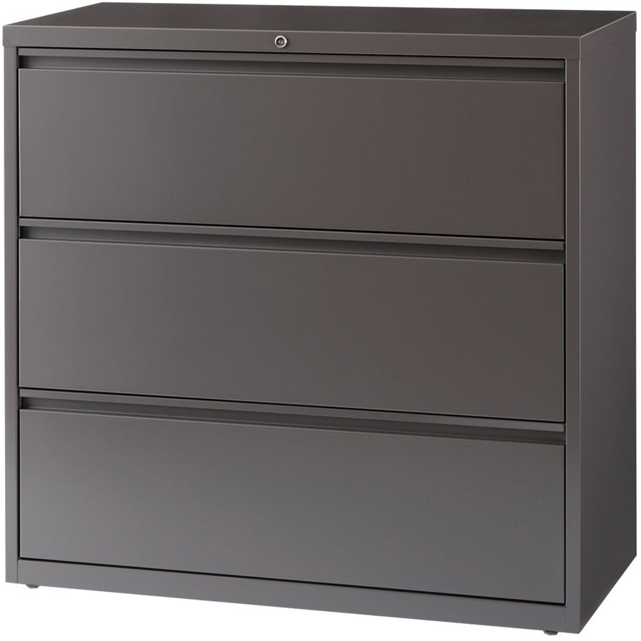 Lorell Fortress Series Lateral File, 3-Drawer, 42"W x 18.6"D x 40.3"H, Lateral, Steel, Medium Tone, 1 Each
