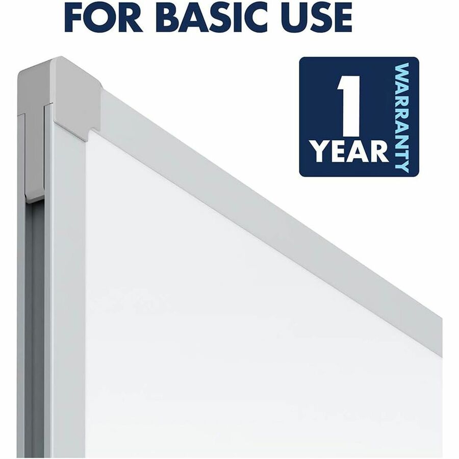 Mead Basic Dry-Erase Board - 23.8" (2 ft) Width x 17.6" (1.5 ft) Height - White Melamine Surface - Silver Aluminum Frame - Durable, Marker Tray - 1 Each