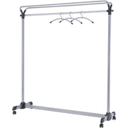 50 x Coat - 66.93" Height x 19.69" Width x 59.06" Length - Floor - Caster, Sturdy - Silver - Steel, Plastic - 1 Each