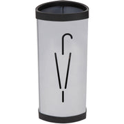 Alba Large Triangular Umbrella Stand - 25.4" Height x 6.1" Width x 13" Depth - Steel, ABS Plastic - Black, Gray - 1 Each