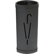 Alba Large Triangular Umbrella Stand - 25.4" Height x 6.1" Width x 13" Depth - Steel, ABS Plastic - Black - 1 Each
