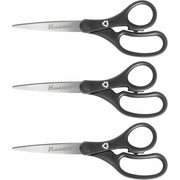 8" Overall Length - Straight - Stainless Steel - Black - 1 Pack