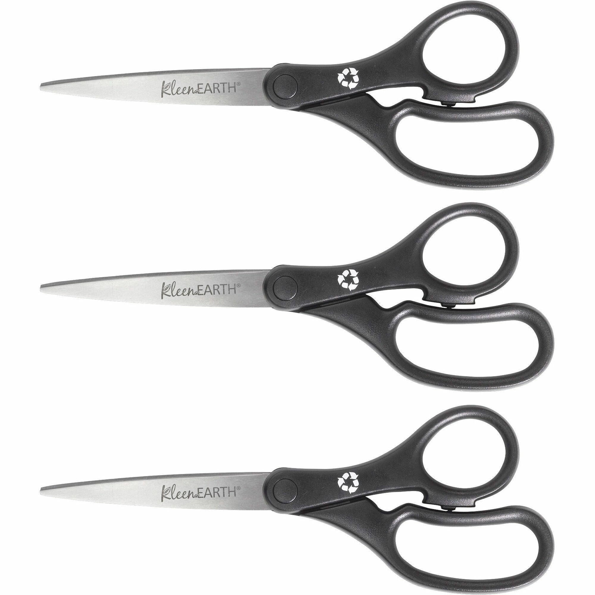 8" Overall Length - Straight - Stainless Steel - Black - 1 Pack