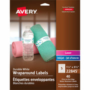 Avery&reg; Durable White Wraparound Labels9¾" x 1¼"