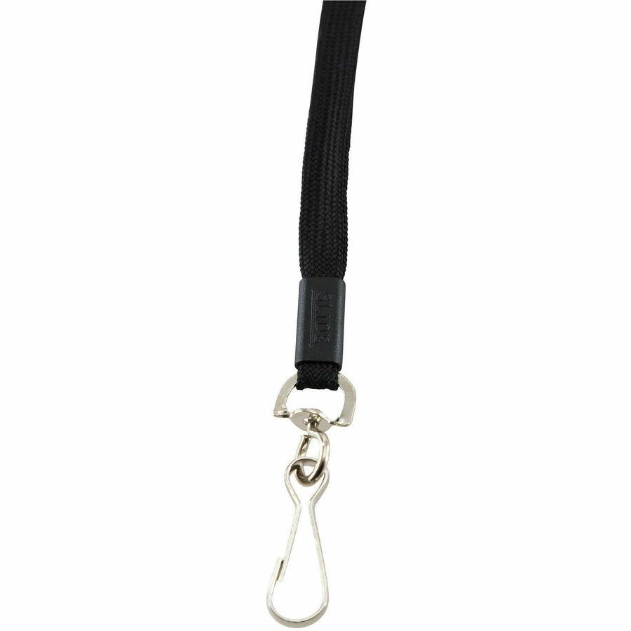 J-Hook Attachment - 36" Length - Black - Nylon, Plastic, Steel - 12 / Pack