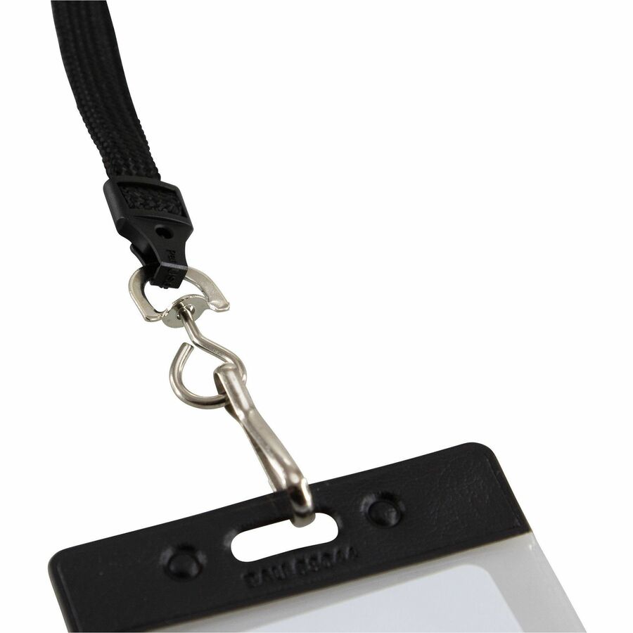 J-Hook Attachment - 36" Length - Black - Nylon, Plastic, Steel - 12 / Pack