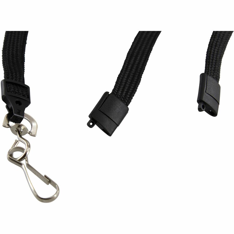 J-Hook Attachment - 36" Length - Black - Nylon, Plastic, Steel - 12 / Pack