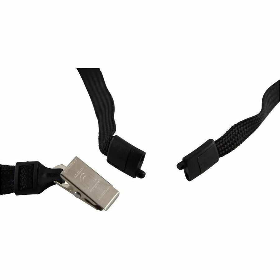 Clasp Attachment - 36" Length - Black - Nylon, Steel - 12 / Pack