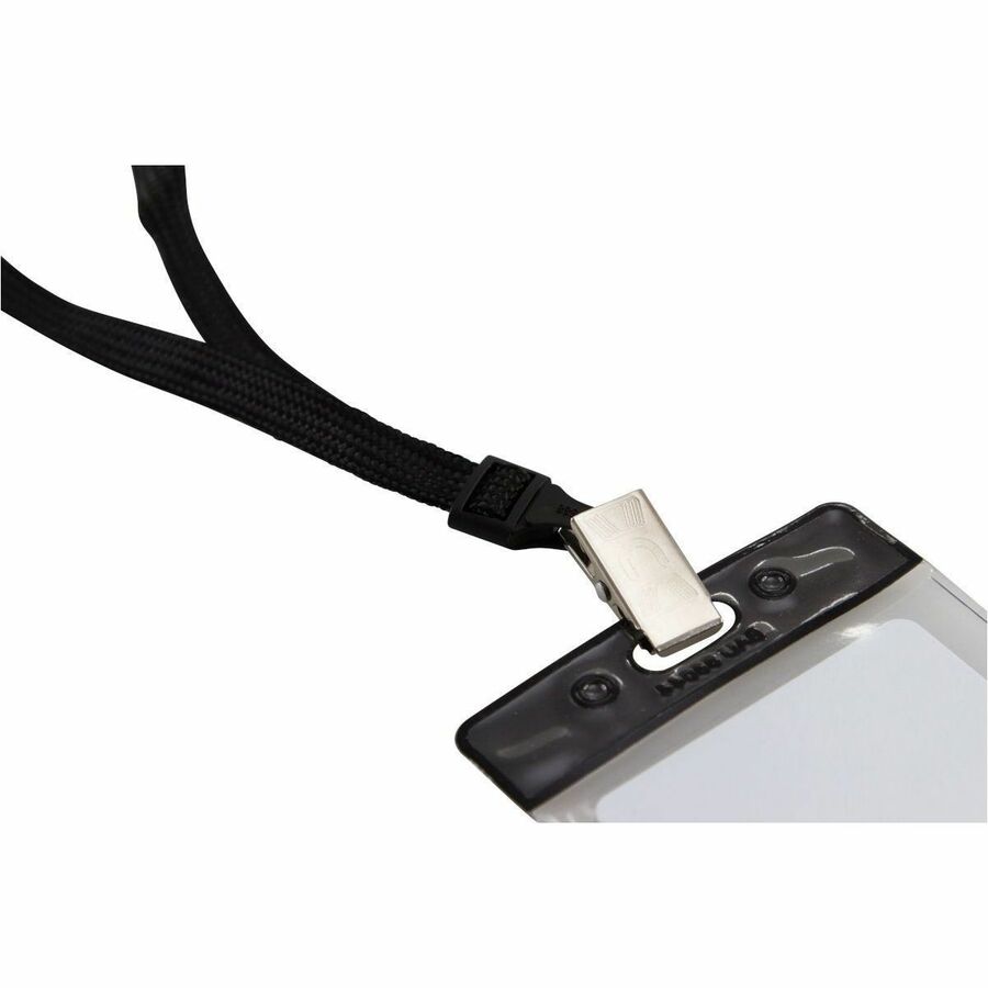 Clasp Attachment - 36" Length - Black - Nylon, Steel - 12 / Pack
