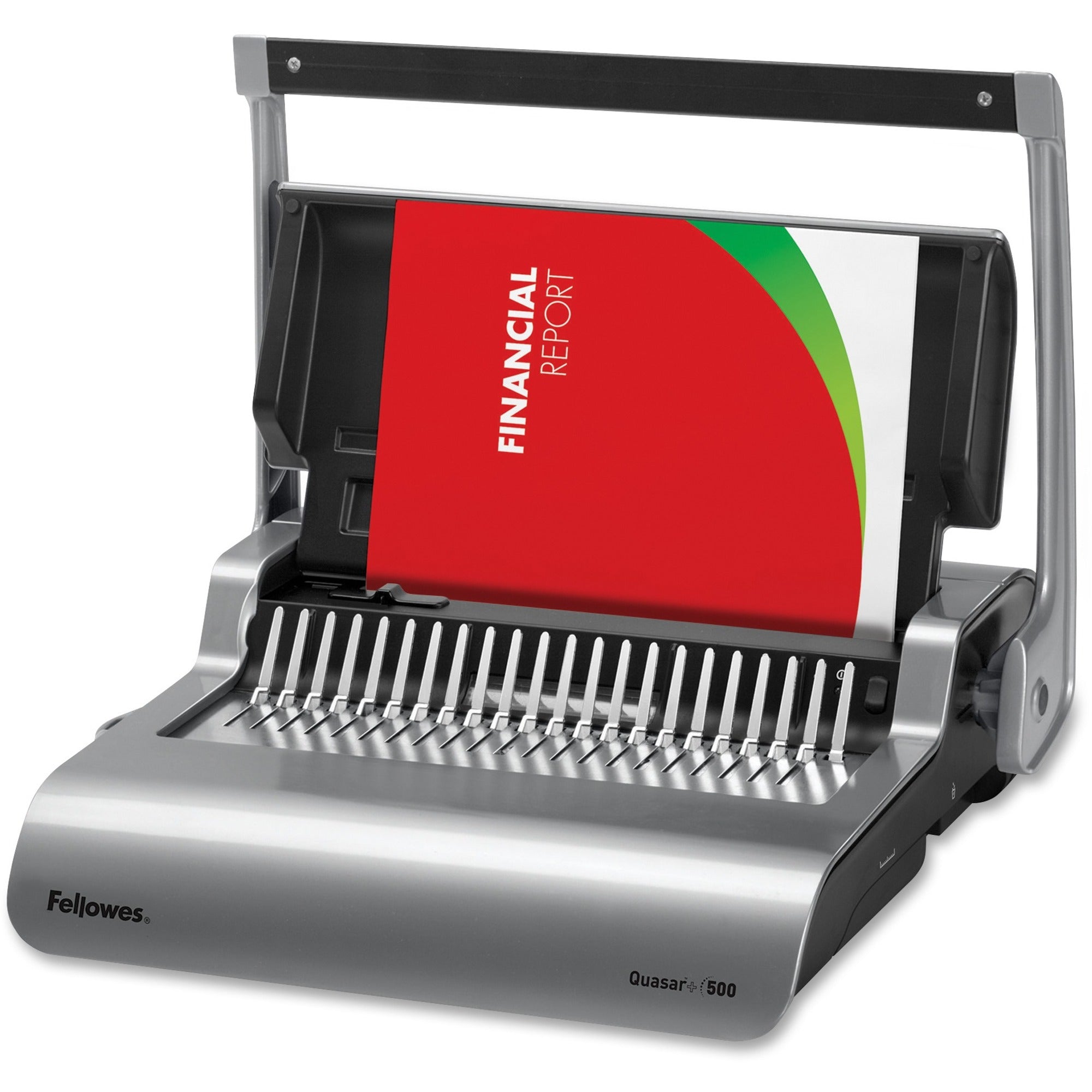 CombBind - 500 Sheet(s) Bind - 25 Punch - 5.1" Height x 18.1" Width x 15.4" Depth - Metallic Silver, Black