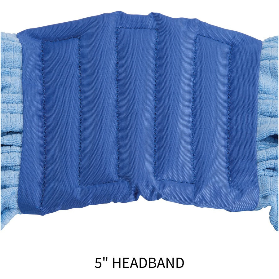 Genuine Joe Microfiber Wet Mophead Refill - Medium - MicroFiber - Blue - 1 Each