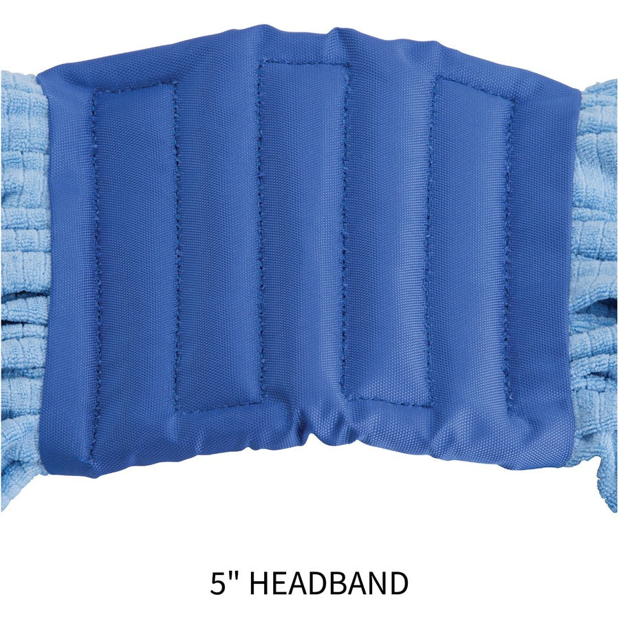 Genuine Joe Microfiber Wet Mophead Refill - Large - MicroFiber - Blue - 1 Each