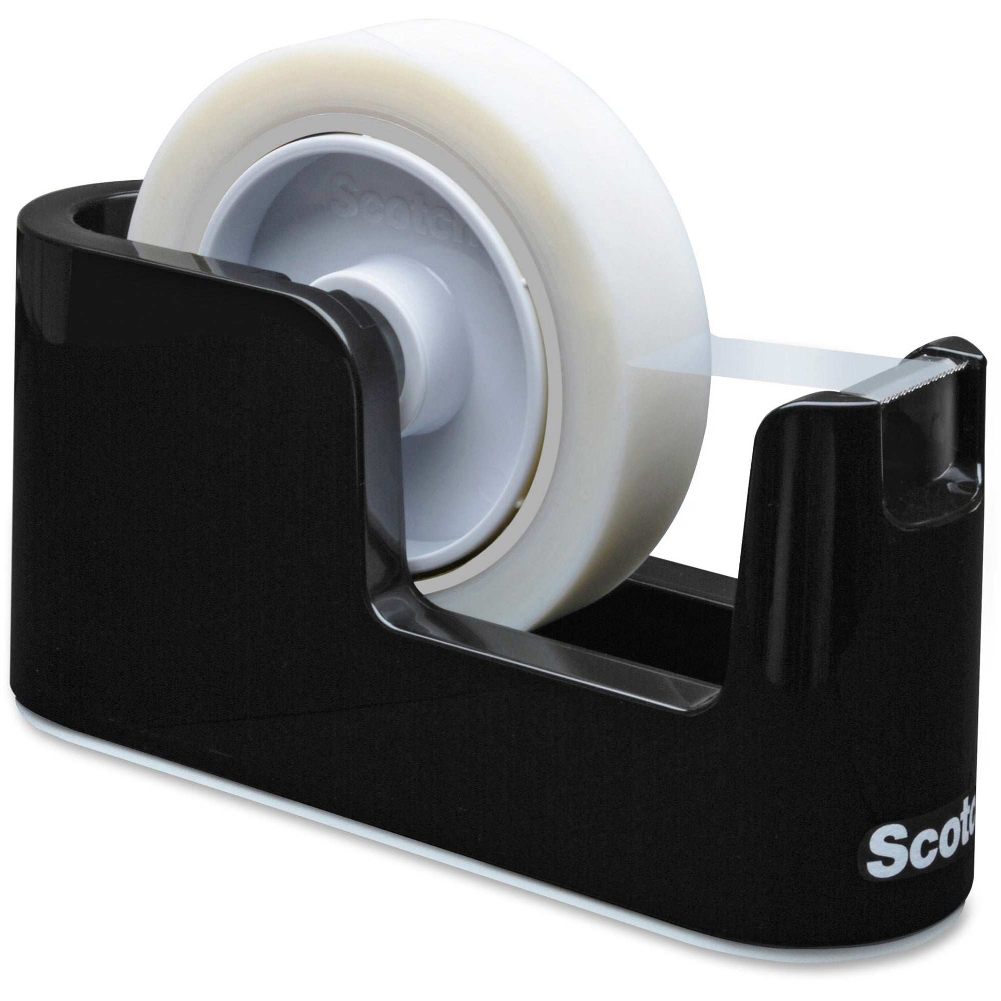 Holds Total 1 Tape(s) - 1" , 3" Core - Heavy Duty, Durable - Plastic - Black - 1 Each