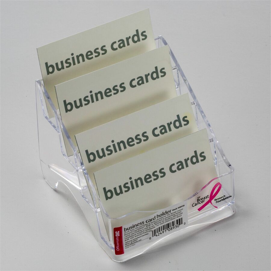 Officemate Officemate Pink Ribbon Four Tier Business Card Holder (08930)