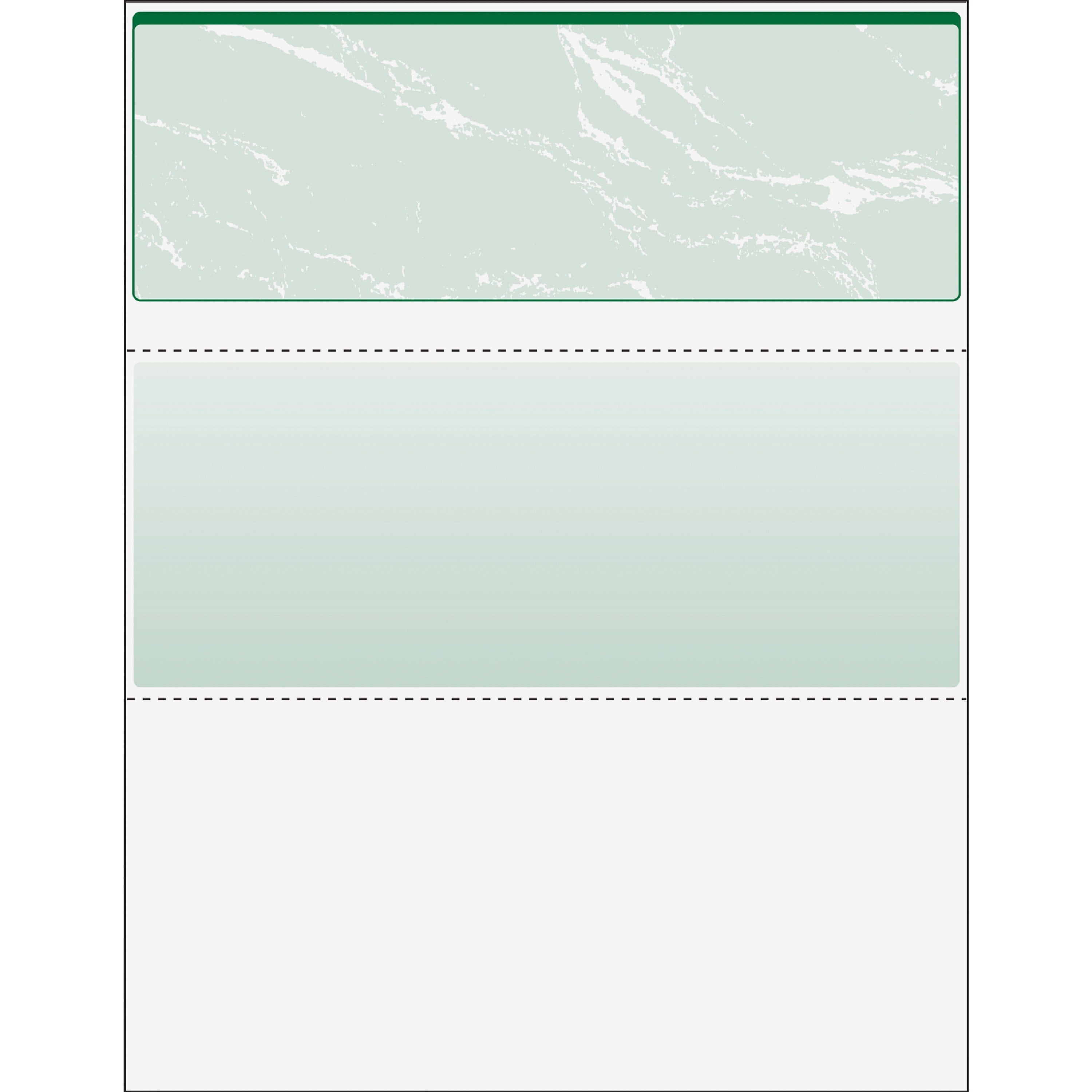 DocuGard Security Business Checks - Letter - 8 1/2" x 11" - 24 lb Basis Weight - Erasure Protection, Watermarked - Marble Green - 500 / Ream