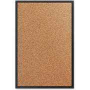 Quartet Classic Series Bulletin Board - 36" Board Height x 60" Board Width - Brown Natural Cork Surface - Self-healing, Durable, Sturdy - Black Aluminum Frame - 1 Each