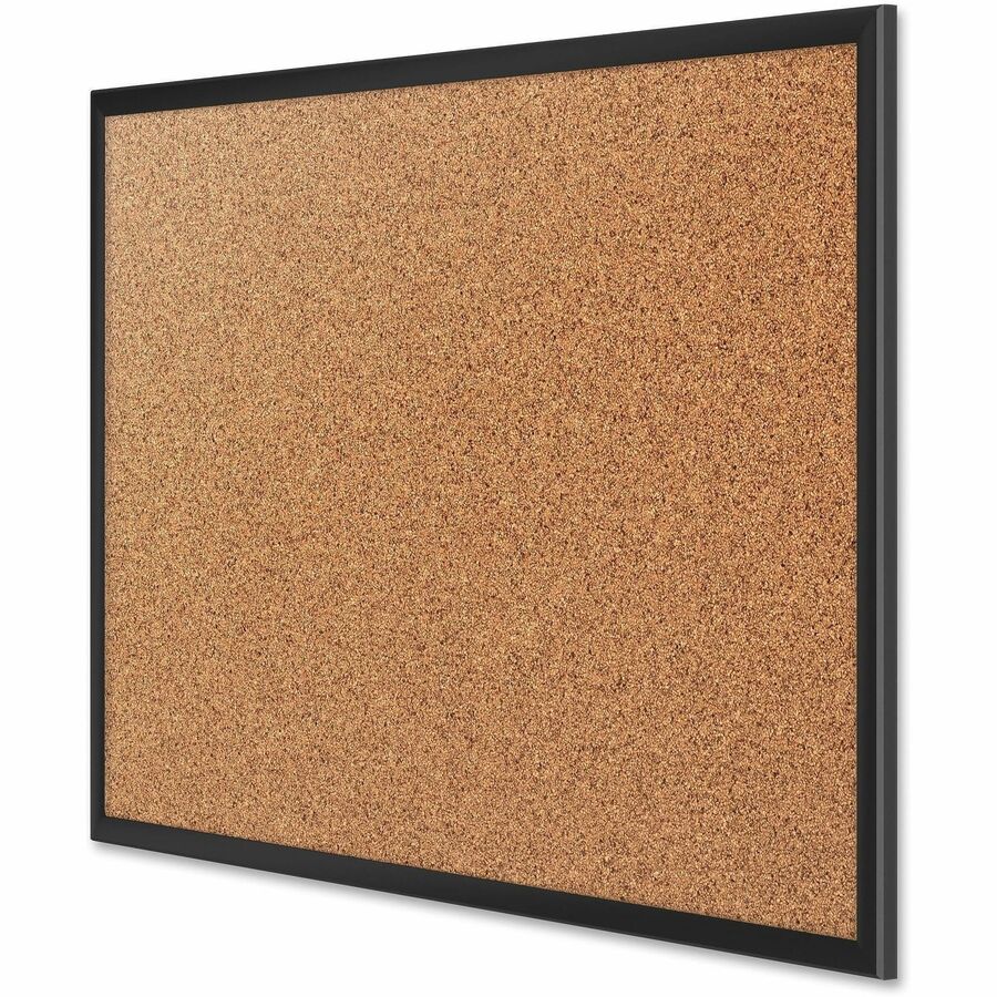 Quartet Classic Series Bulletin Board - 36" Board Height x 60" Board Width - Brown Natural Cork Surface - Self-healing, Durable, Sturdy - Black Aluminum Frame - 1 Each