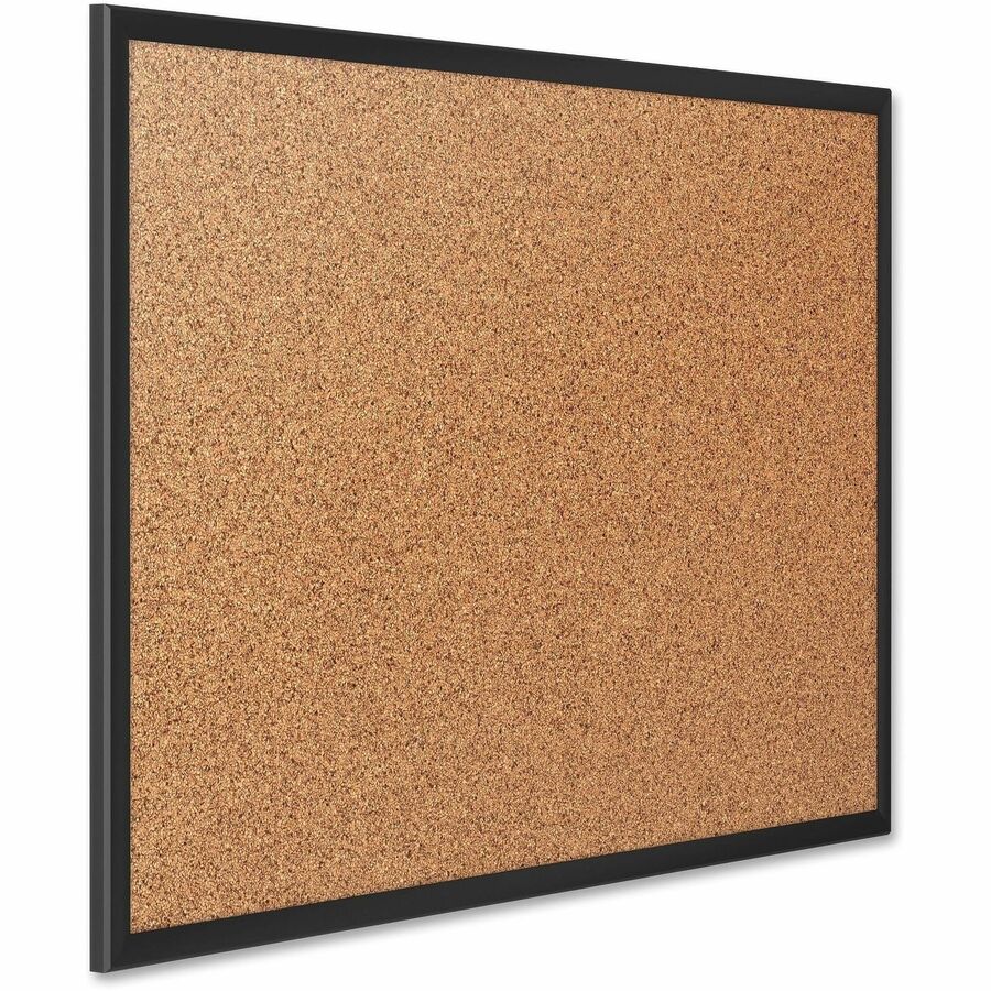 Quartet Classic Series Bulletin Board - 36" Board Height x 60" Board Width - Brown Natural Cork Surface - Self-healing, Durable, Sturdy - Black Aluminum Frame - 1 Each
