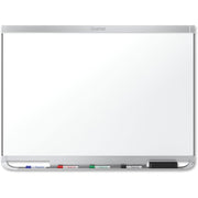 Quartet Prestige 2 DuraMax Magnetic Dry-Erase Board, 48"W x 36"H, White Porcelain Surface, Silver Aluminum Frame, Magnetic, Dent, Scratch, Stain and Ghost-Resistant, Recyclable, TAA Compliant