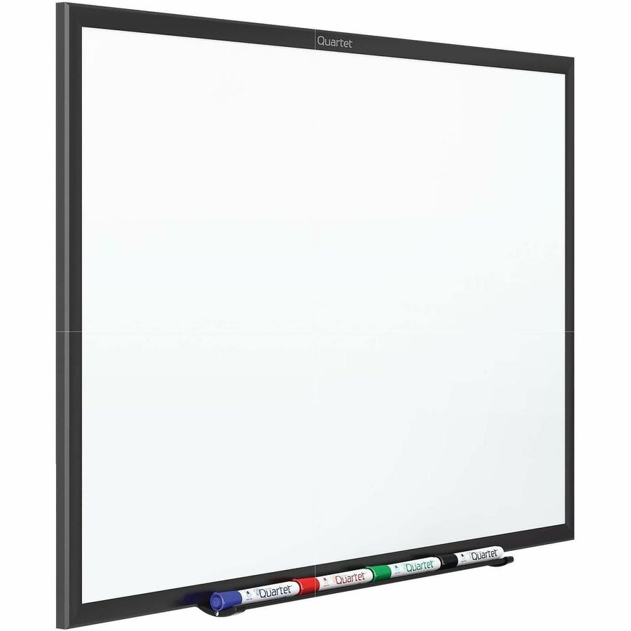 Quartet Classic Magnetic Whiteboard - 24" (2 ft) Width x 18" (1.5 ft) Height - White Painted Steel Surface - Black Aluminum Frame - Horizontal/Vertical - Magnetic - 1 Each