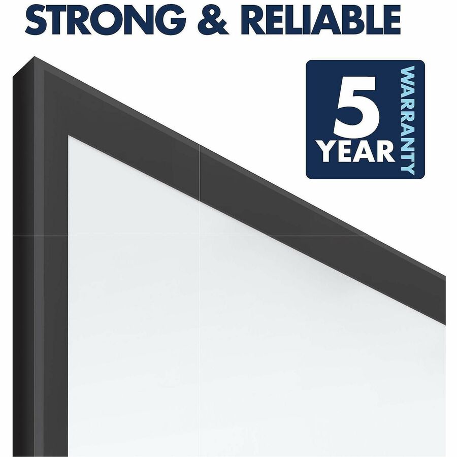 Quartet Classic Magnetic Whiteboard - 36" (3 ft) Width x 24" (2 ft) Height - White Painted Steel Surface - Black Aluminum Frame - Horizontal/Vertical - Magnetic - 1 Each