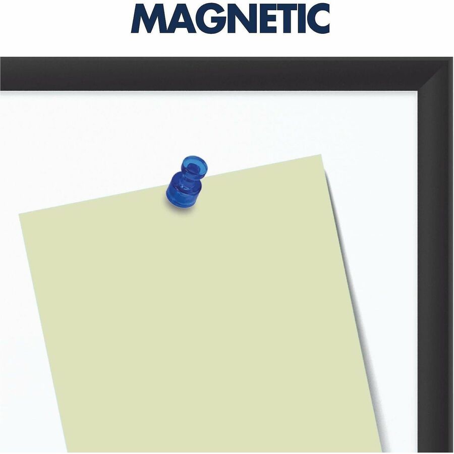 Quartet Classic Magnetic Whiteboard - 36" (3 ft) Width x 24" (2 ft) Height - White Painted Steel Surface - Black Aluminum Frame - Horizontal/Vertical - Magnetic - 1 Each