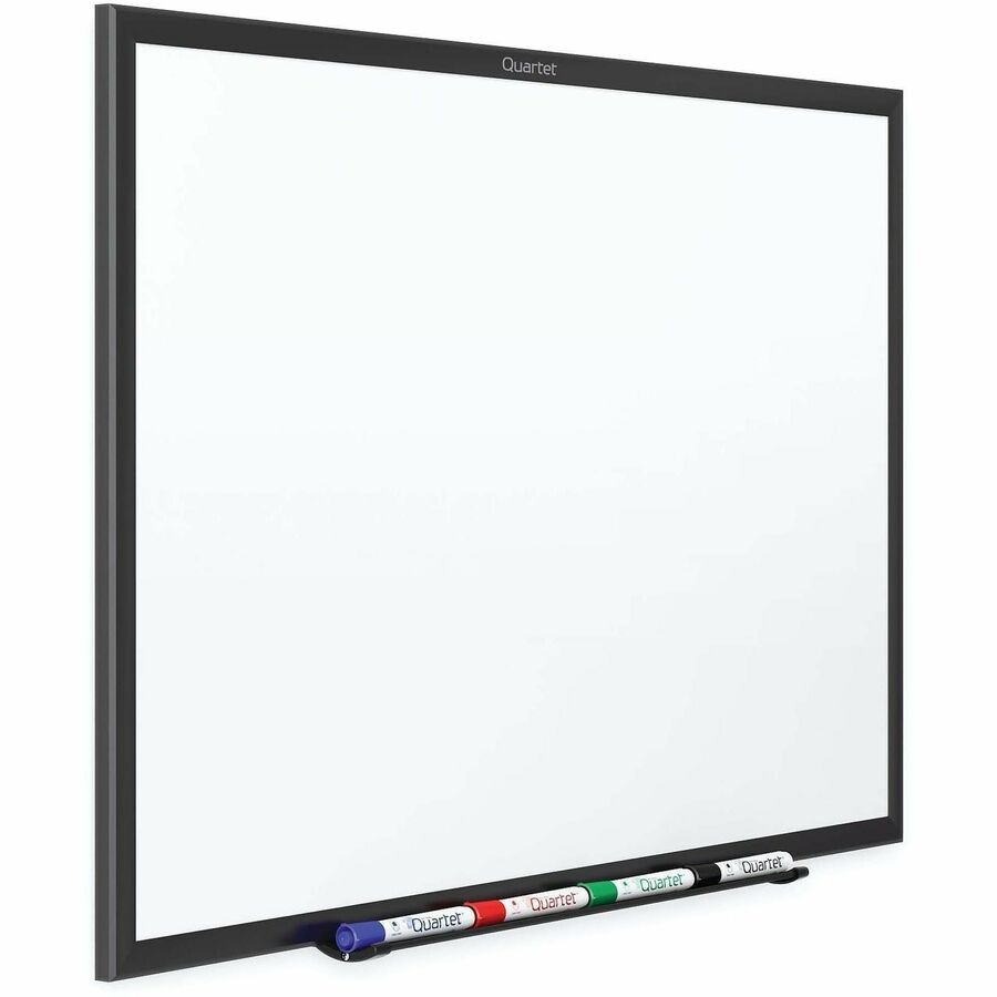 Quartet Classic Magnetic Whiteboard - 36" (3 ft) Width x 24" (2 ft) Height - White Painted Steel Surface - Black Aluminum Frame - Horizontal/Vertical - Magnetic - 1 Each