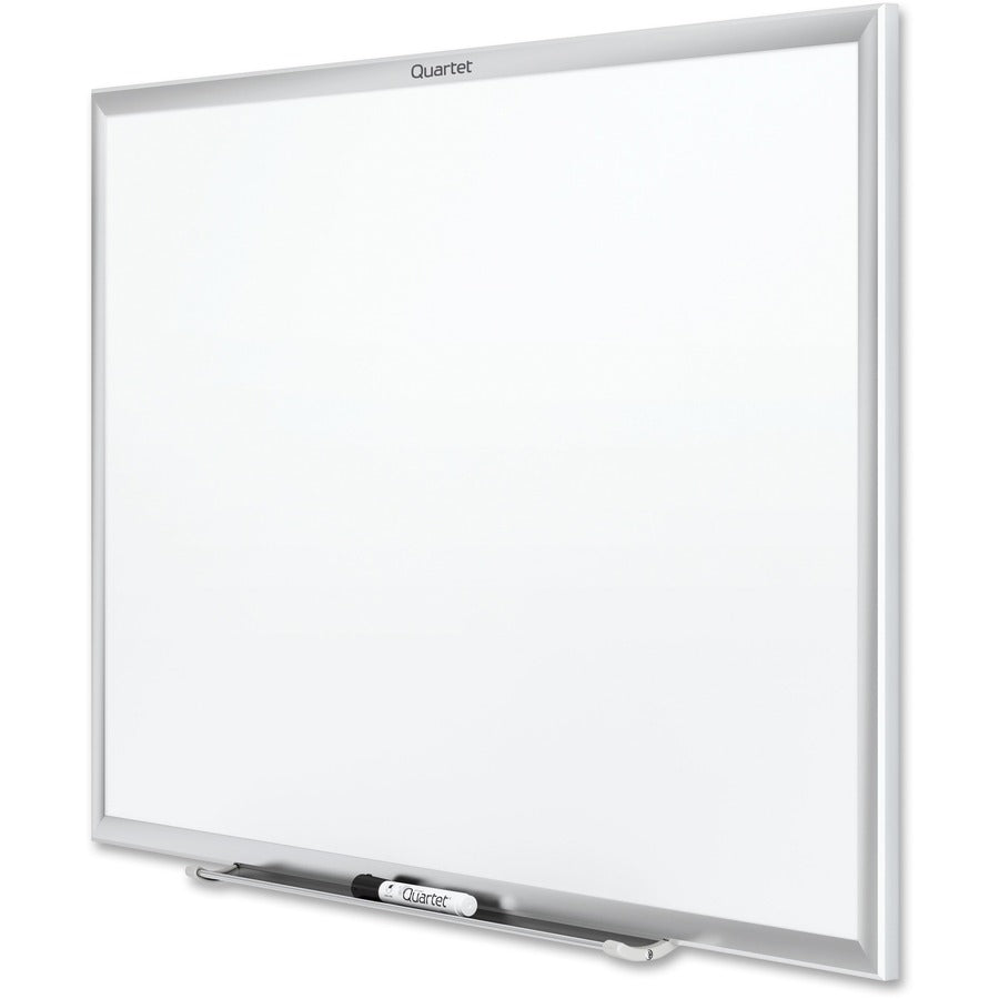 48" (4 ft) Width x 36" (3 ft) Height - White Painted Steel Surface - Silver Aluminum Frame - Horizontal/Vertical - Magnetic - 1 Each