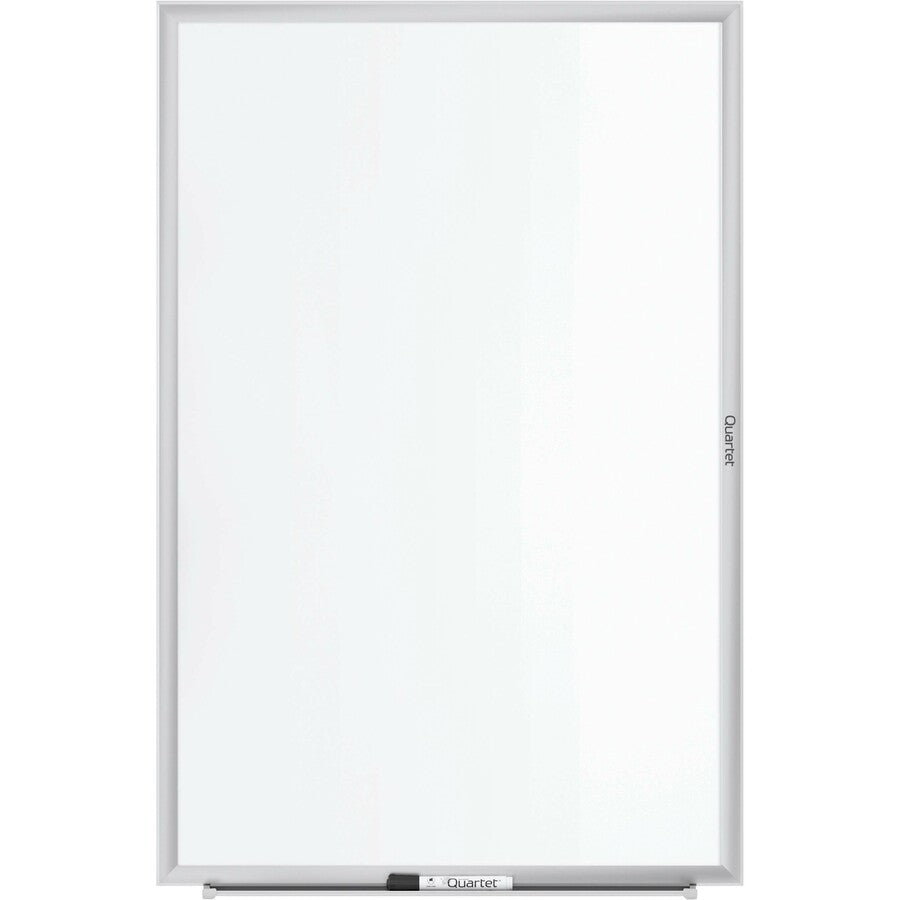 48" (4 ft) Width x 36" (3 ft) Height - White Painted Steel Surface - Silver Aluminum Frame - Horizontal/Vertical - Magnetic - 1 Each