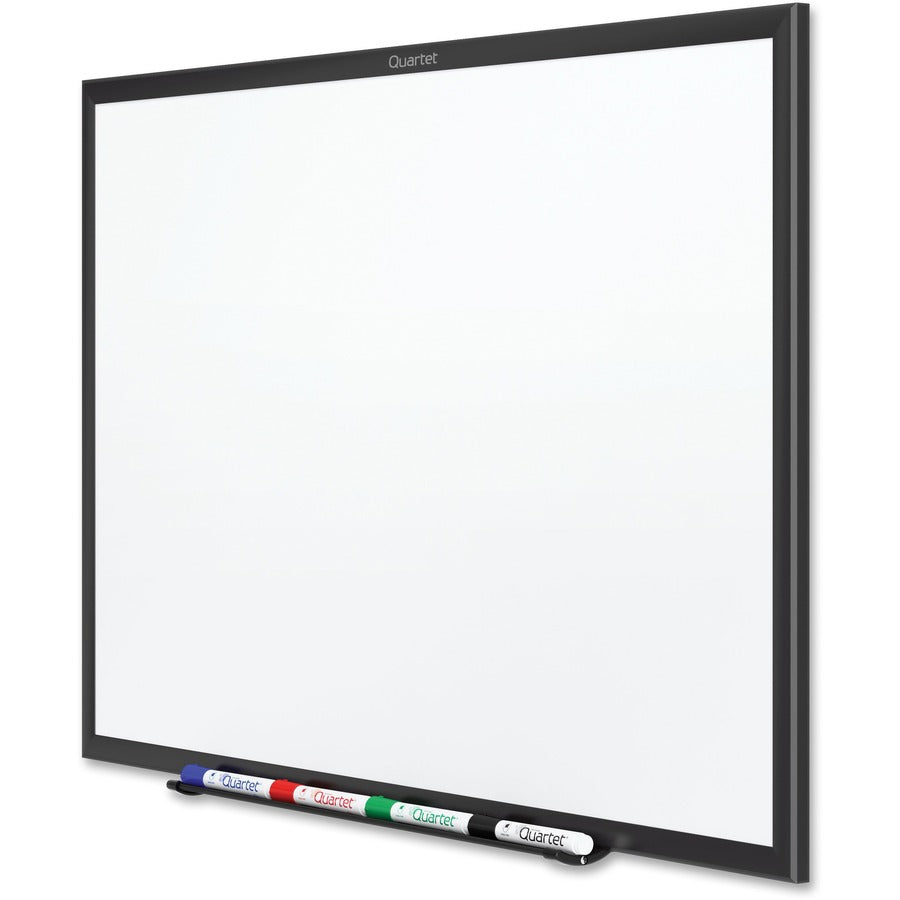 Quartet Classic Magnetic Whiteboard - 48" (4 ft) Width x 36" (3 ft) Height - White Painted Steel Surface - Black Aluminum Frame - Horizontal/Vertical - Magnetic - 1 Each