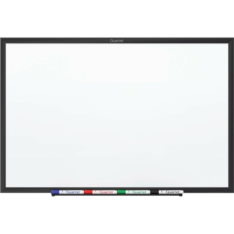 Quartet Classic Magnetic Whiteboard, 96" x 48", White Painted Steel Surface, Black Aluminum Frame, Horizontal/Vertical Orientation, Magnetic, Includes 1 Board