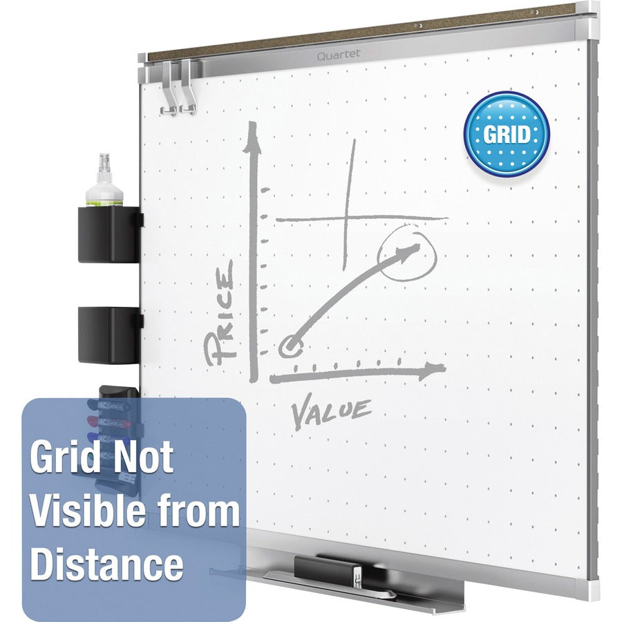 Quartet Prestige 2 Dry-Erase Board, 48" x 36", White Surface, Silver Aluminum Frame, Horizontal, 1 Each