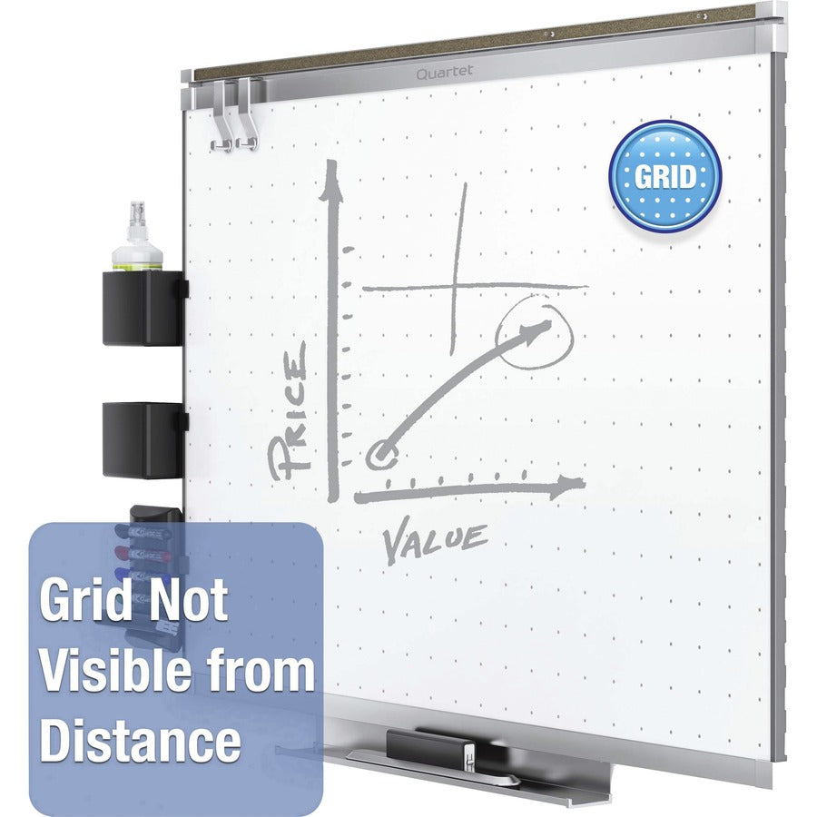 Quartet Prestige 2 Dry-Erase Board, 48" x 36", White Surface, Silver Aluminum Frame, Horizontal, 1 Each