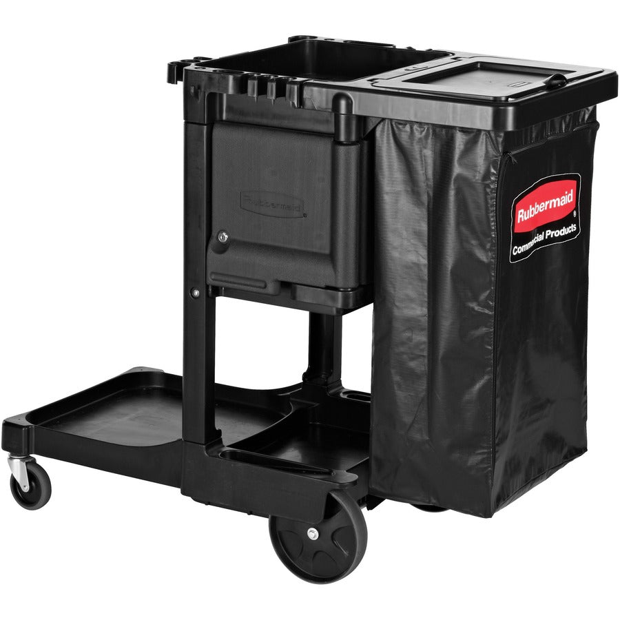 3 Shelf - 8" , 4" Caster Size - 21.75" Width x 46" Depth x 38" Height - Black - 1 Each