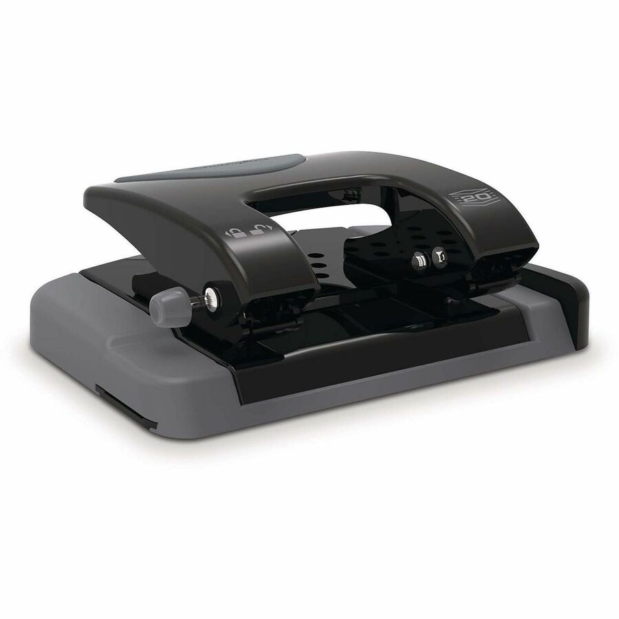 2 Punch Head(s) - 20 Sheet - 9/32" Punch Size - Metal - Black, Gray