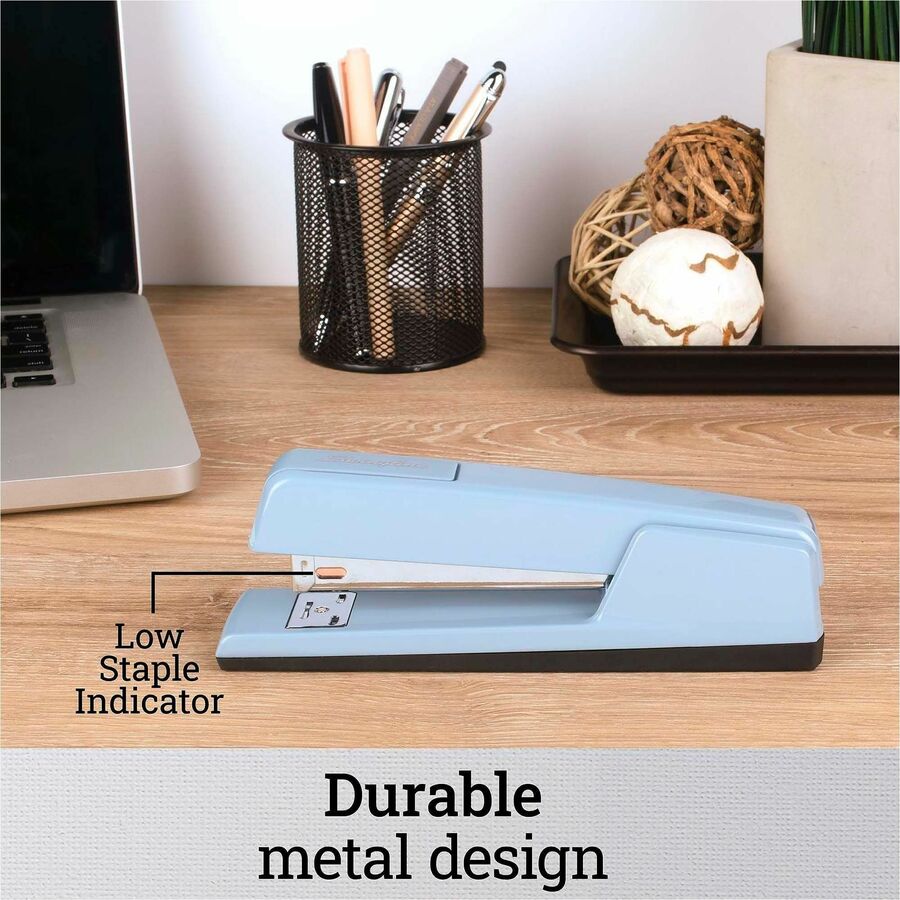 Swingline 747 Classic Stapler, Full Strip, 210 Staple Capacity, 20 Sheet, 0.25" Staple Size, Sky Blue, Metal, Die-cast, 1 Each