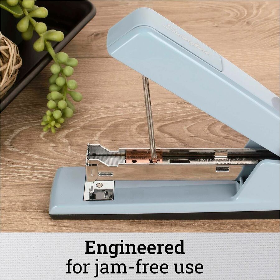 Swingline 747 Classic Stapler, Full Strip, 210 Staple Capacity, 20 Sheet, 0.25" Staple Size, Sky Blue, Metal, Die-cast, 1 Each