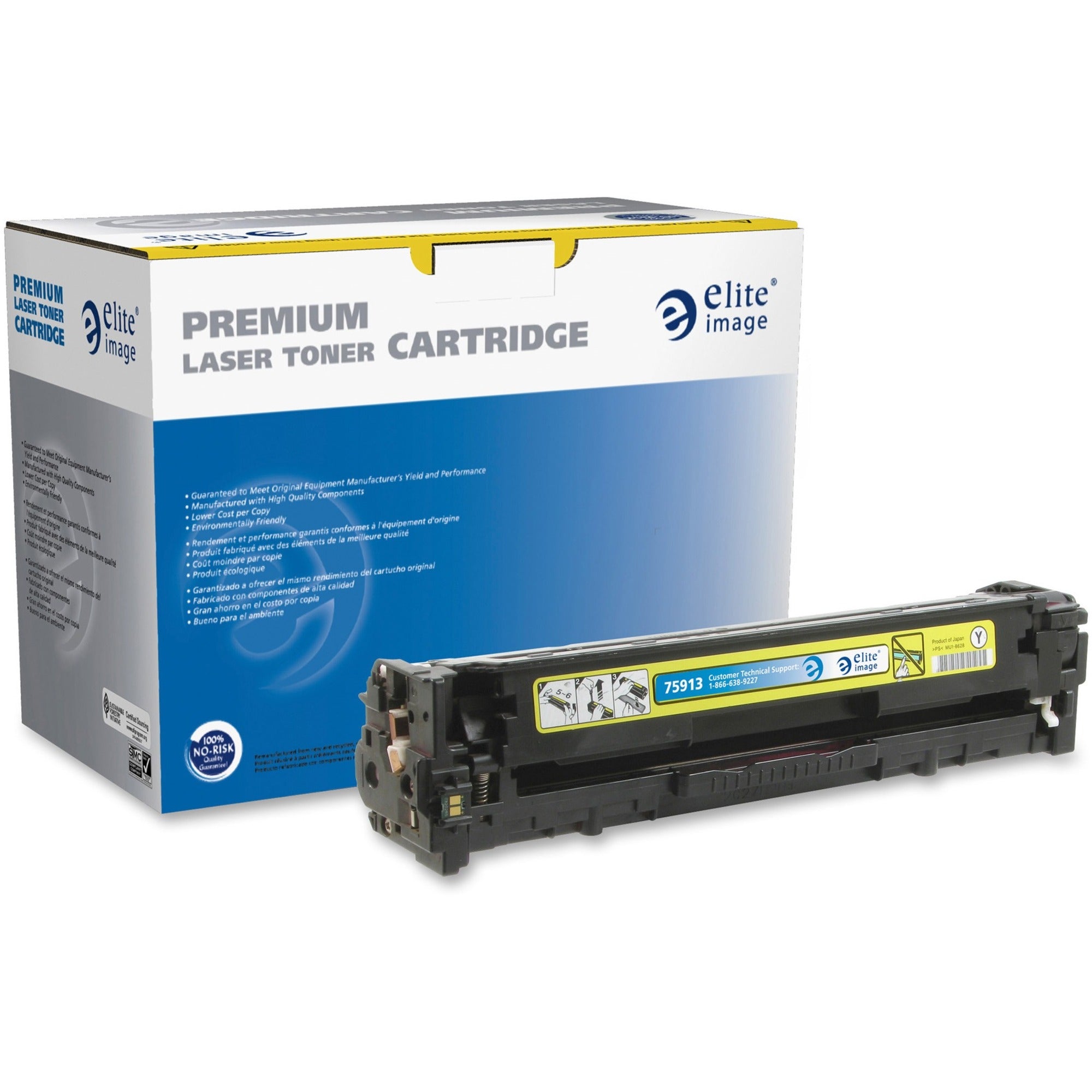 Elite Image Remanufactured Laser Toner Cartridge 131A (CF212A) - Yellow - 1 Each