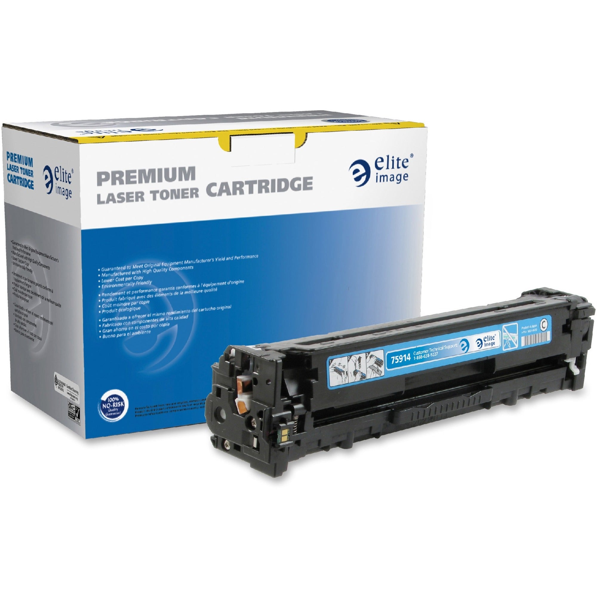 Elite Image Remanufactured Laser Toner Cartridge 131A (CF211A) - Cyan - 1 Each