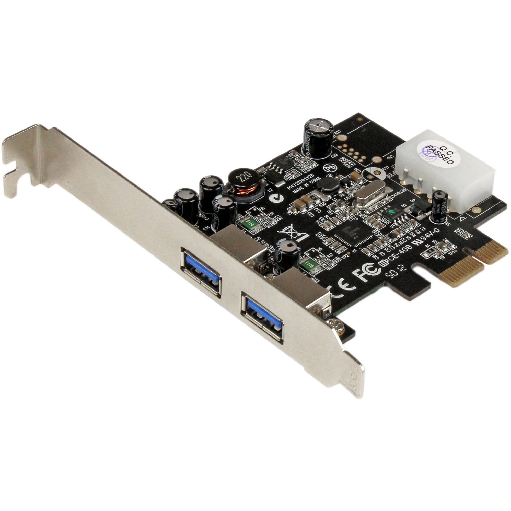 StarTech.com 2 Port PCI Express PCIe SuperSpeed (5Gbps) USB 3.0 Card Adapter with UASP