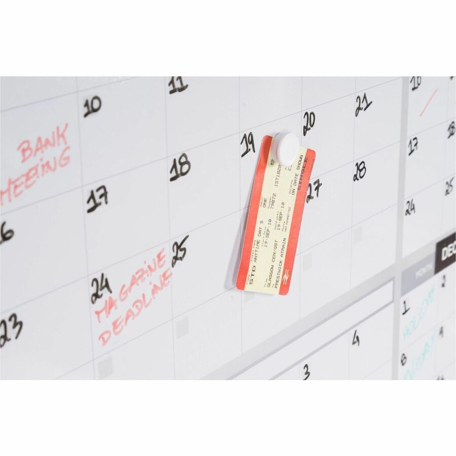 Monthly - 4 Month - 36" x 24" Sheet Size - White, Silver - Aluminum, Porcelain - Accessory Tray, Magnetic, Dry Erase Surface, Scratch Resistant, Ghost Resistant - 1 Each