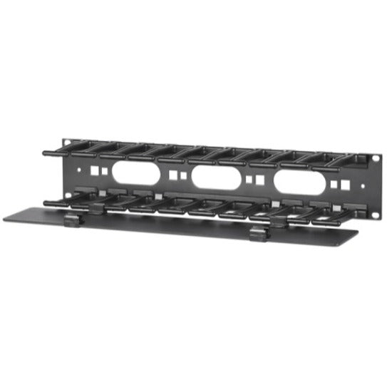 APC by Schneider Electric Horizontal Cable Manager, 2U x 4" Deep, Single-Sided with Cover