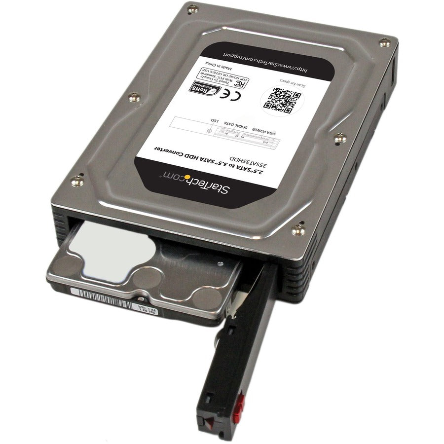StarTech.com Drive Bay Adapter for 3.5" SATA/600 - Serial ATA/600 Host Interface Internal - Black