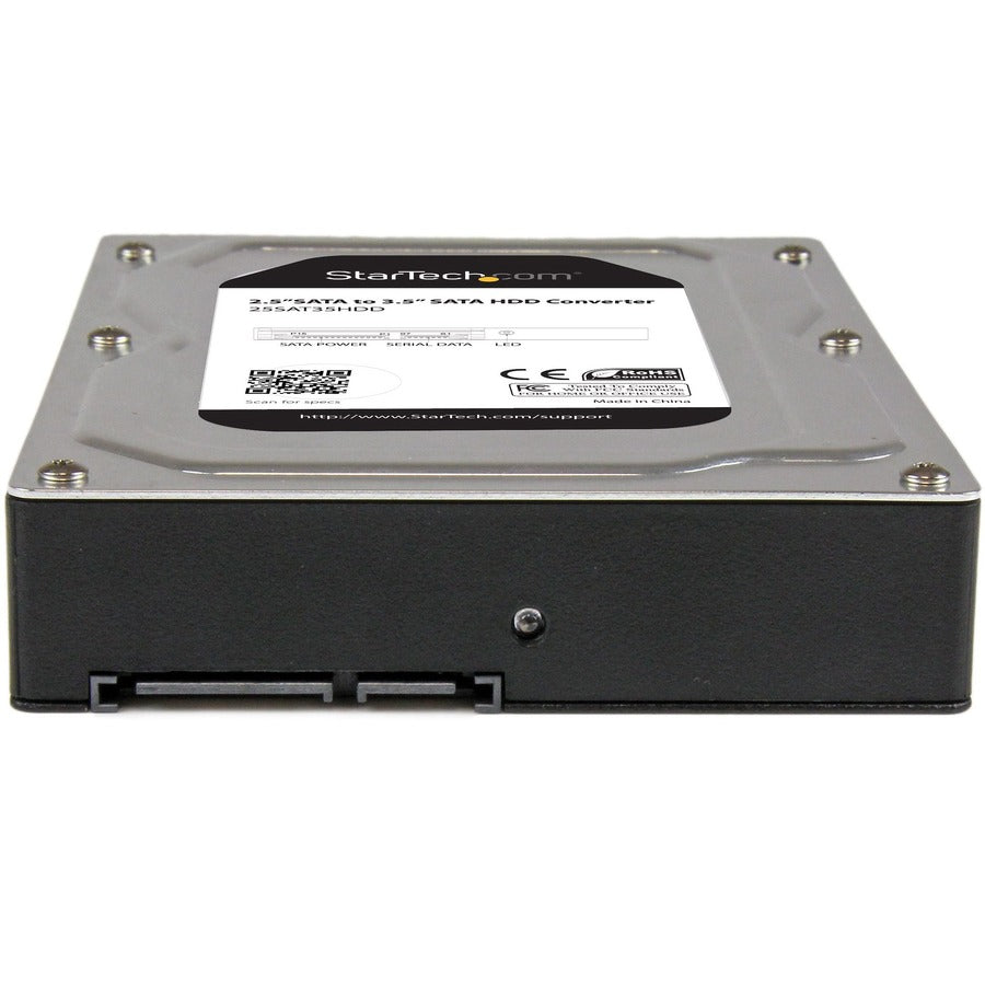 StarTech.com Drive Bay Adapter for 3.5" SATA/600 - Serial ATA/600 Host Interface Internal - Black