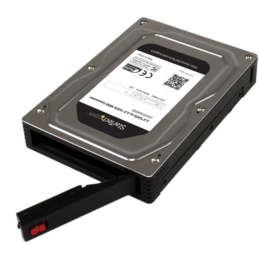 StarTech.com Drive Bay Adapter for 3.5" SATA/600 - Serial ATA/600 Host Interface Internal - Black