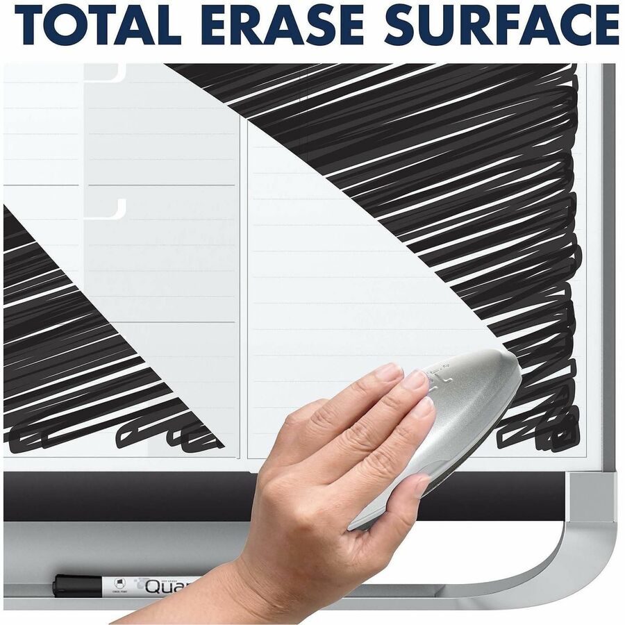 Monthly - 1 Month - Graphite, White - Steel - 24" Height x 36" Width - Erasable, Stain Resistant, Ghost Resistant, Magnetic, Durable, Marker Tray - 1 Each - TAA Compliant