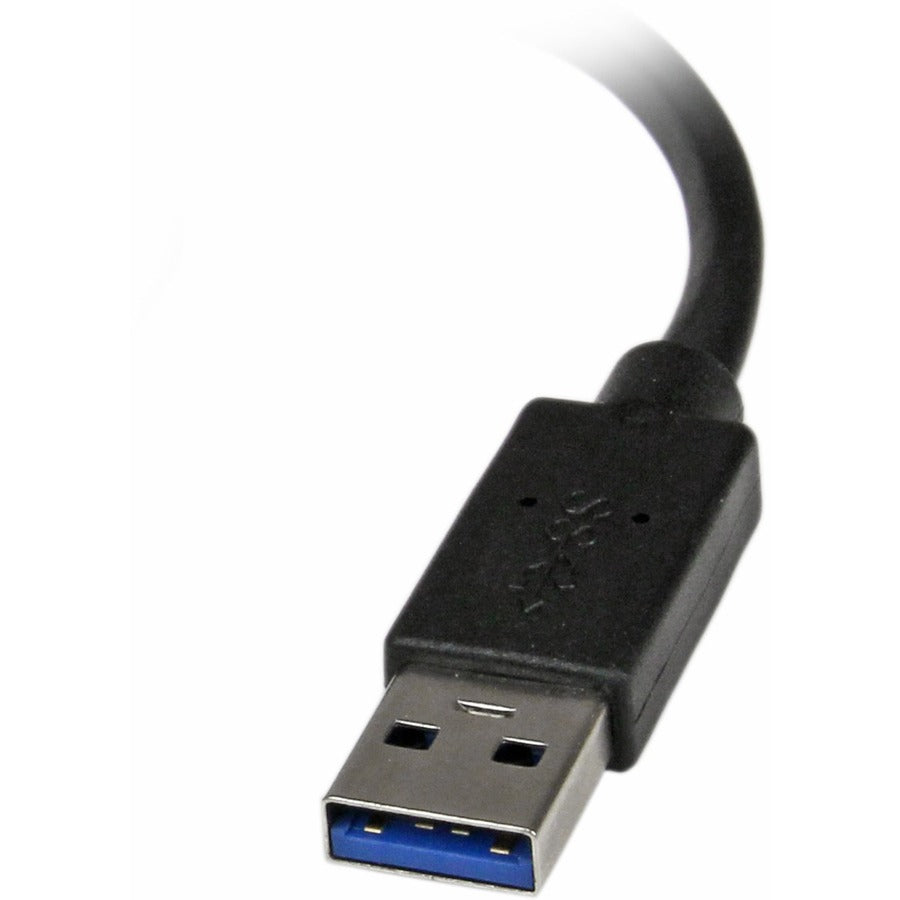 StarTech.com Slim USB 3.0 to VGA Video Adapter, 1920 x 1200 Resolution, Black, 1 Each